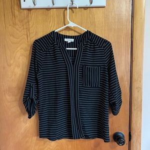 Black and white work shirt